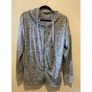 Athleta gray zip up workout athletic gym hoodie size medium